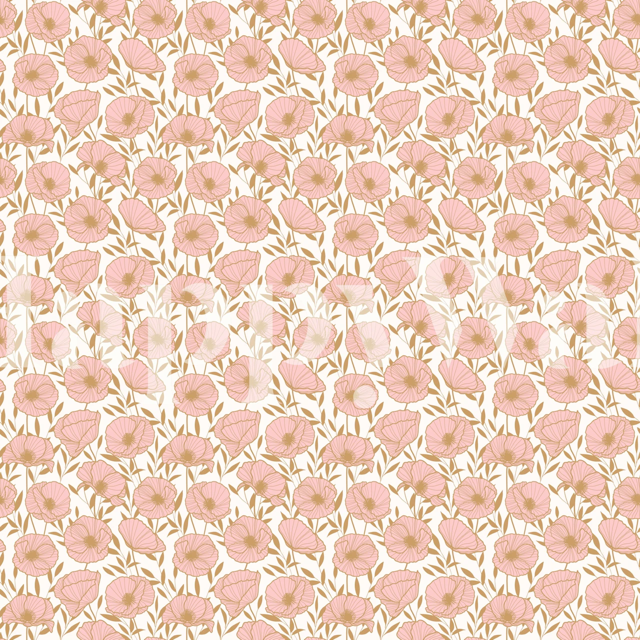 Sweet Pink Anemones behang in een kamer