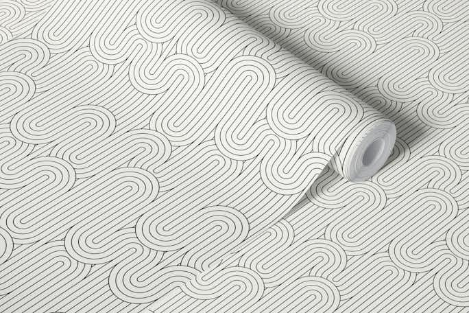 Thin curvy lineswallpaper roll