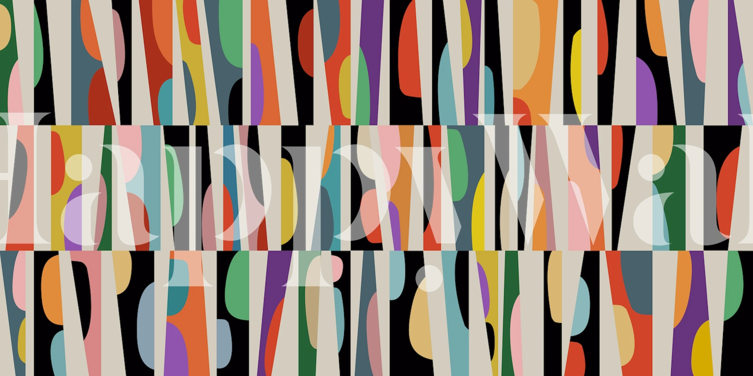 Colored Pieces 22 tapet i et rom