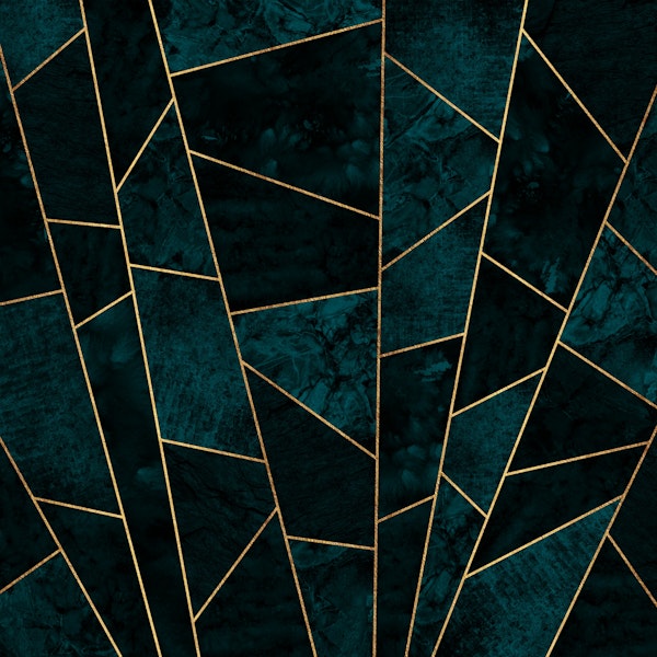Luxury Teal Abstract Pattern