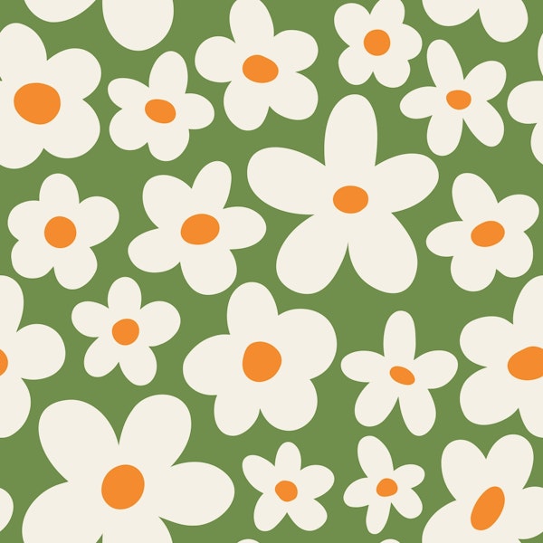 Groovy flower pattern