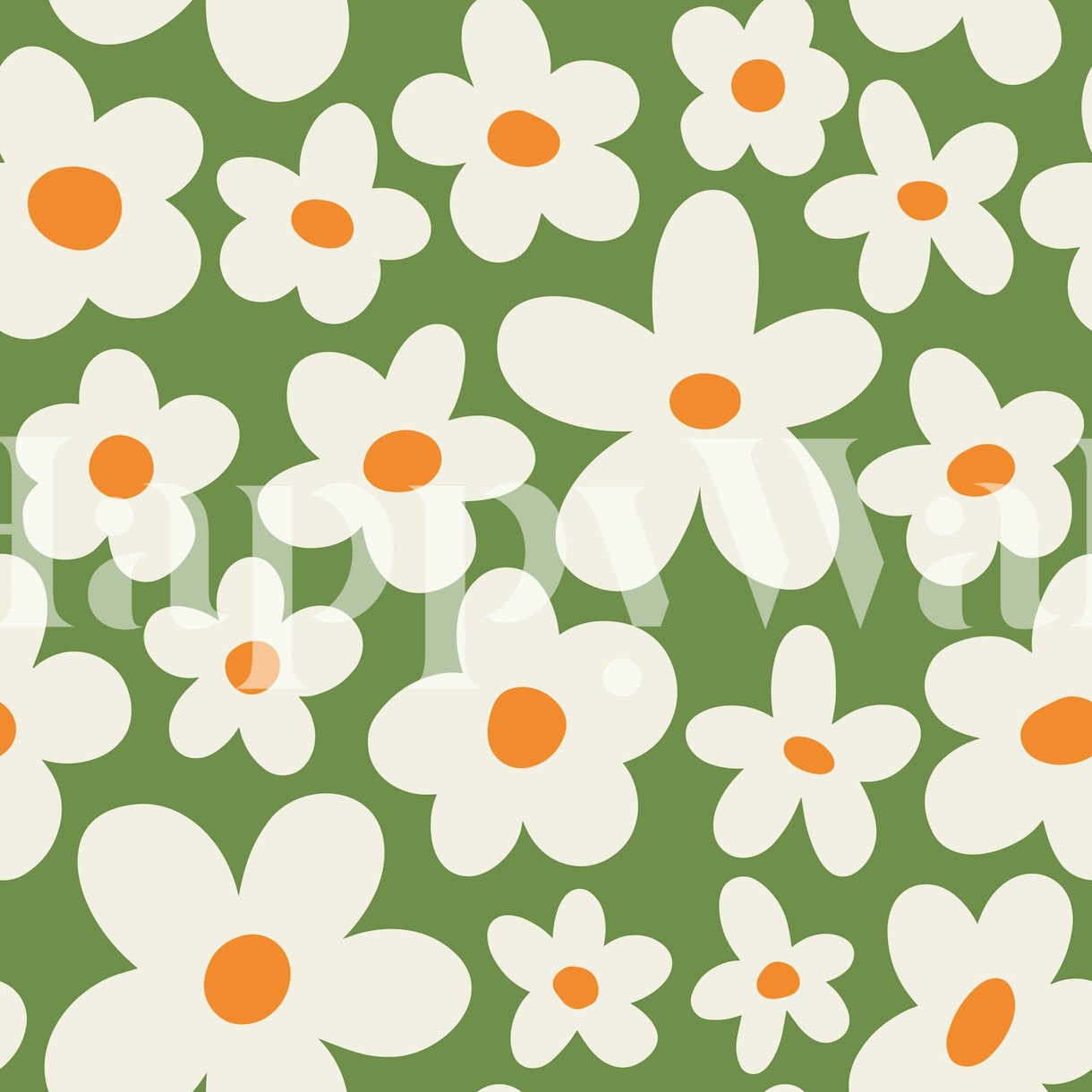 Groovy Flower Pattern Wallpaper   Buy Now At Happywall