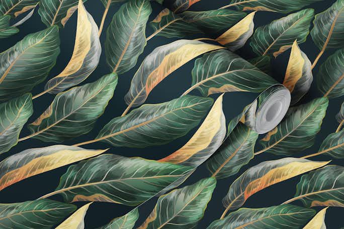 Vintage tropical patternwallpaper roll