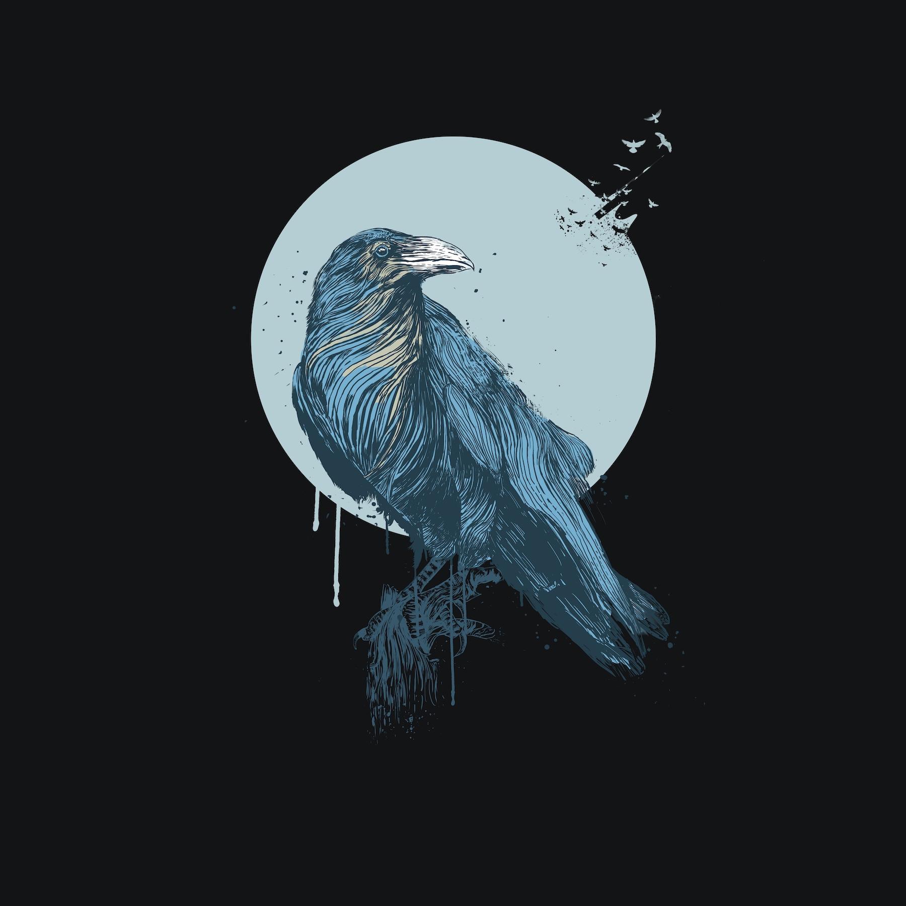 Blue Crow II Wallpaper - Buy Online | Happywall