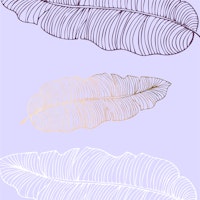 Pastel Lavender Palm Leaves tapete