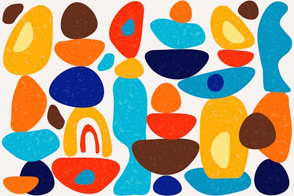 Bold Abstract Organic Shapes