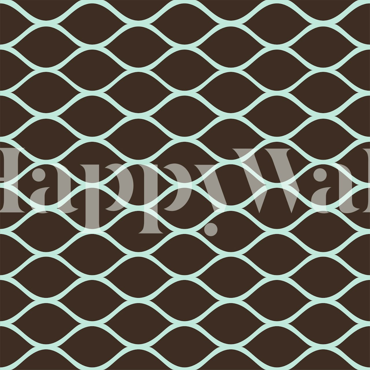 Wallpaper with Dark Brown Ogee Design in Room