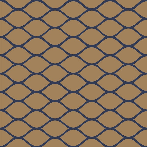 Mustard Mocha Ogee Pattern