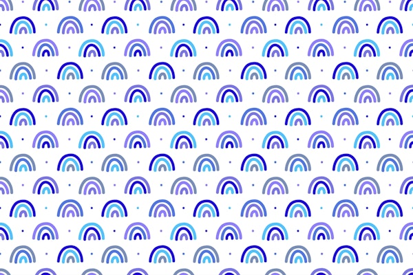 Vintage Blue Rainbows 1