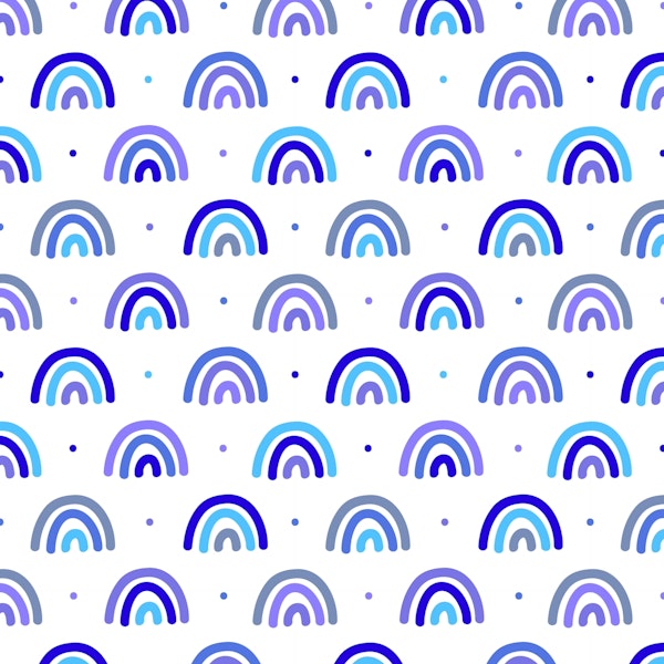 Vintage Blue Rainbows 2