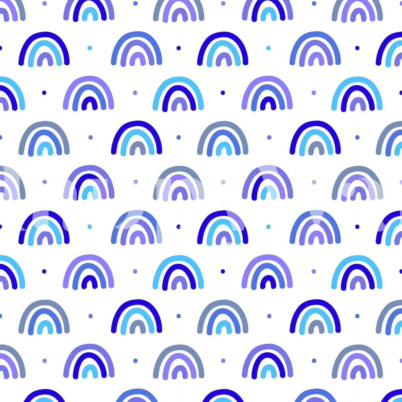 Vintage Blue Rainbows dizajn tapeta u sobi