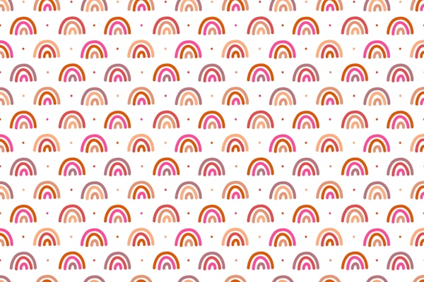 Vintage Red Rainbows 1