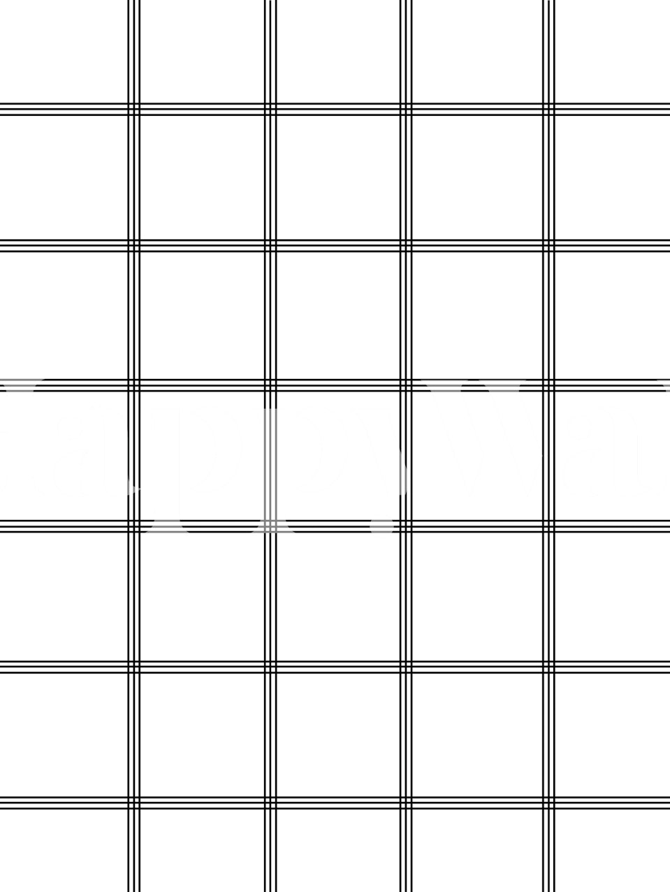 Minimal black white grid wallpaper in a room