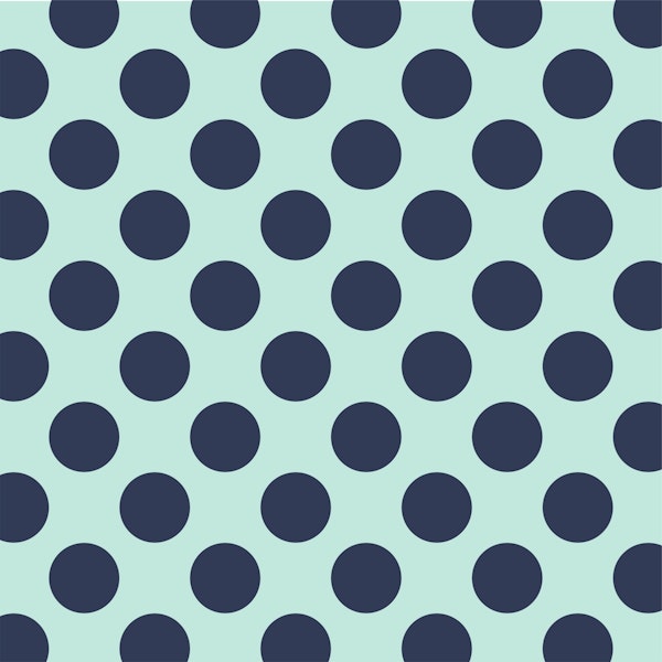 Mint Indigo Blue Polka Dots