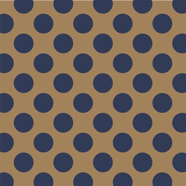 Mocha Brown Dark Blue Dots