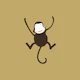 Mocha Brown Monkey Print
