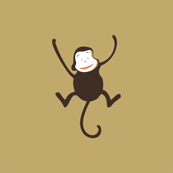 Mocha Brown Monkey Print