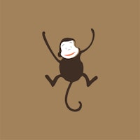 Chocolate Brown Monkey Print tapete