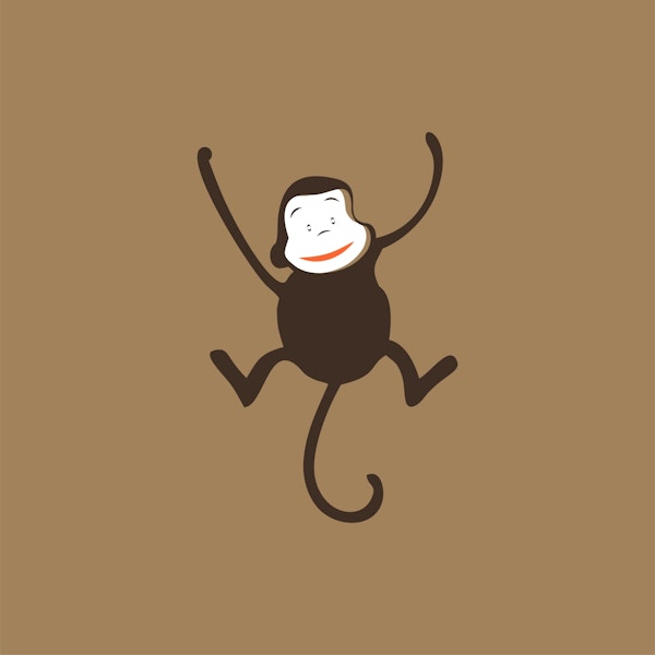 Chocolate Brown Monkey Print