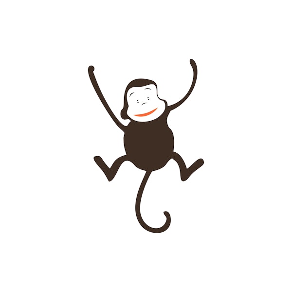 White Wall Monkey print