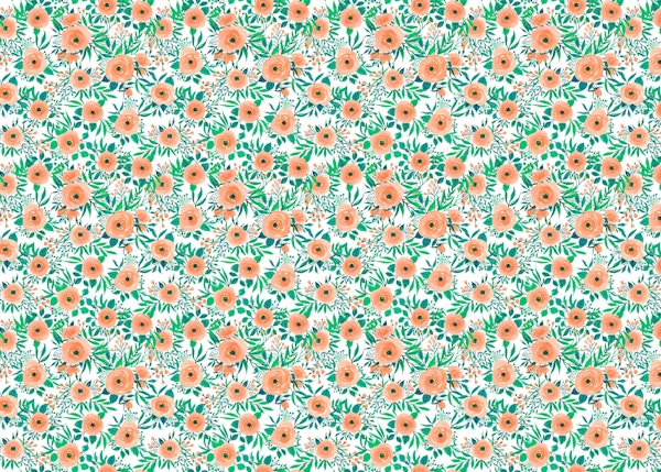 Orange watercolor flowers