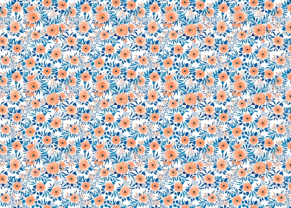 Orange watercolor flowers2