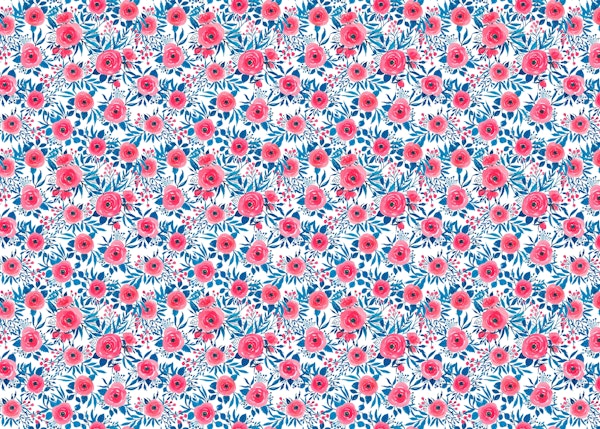 Red watercolor flowers3