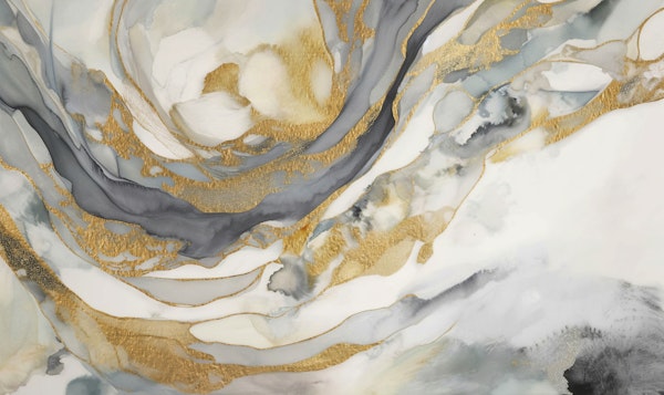 Golden Elegance Abstract Art