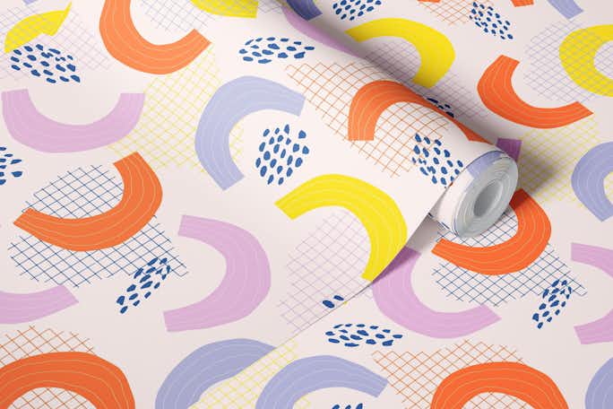 Trendy shapeswallpaper roll