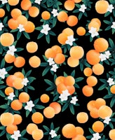 Orange Twist Flower Night1 tapete