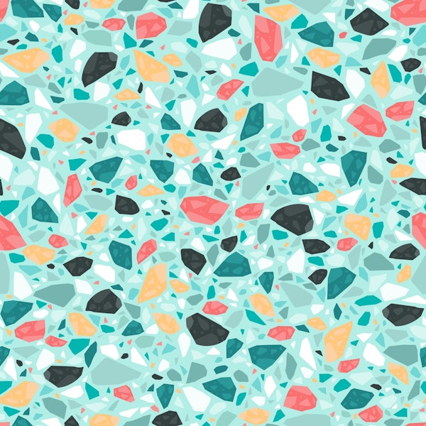 Mint Terrazzo Mosaic Pattern
