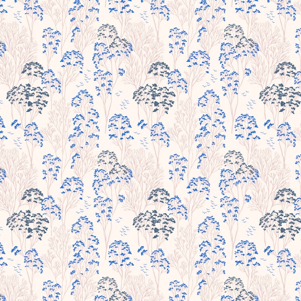 Waldspaziergang Calm Trees - blue