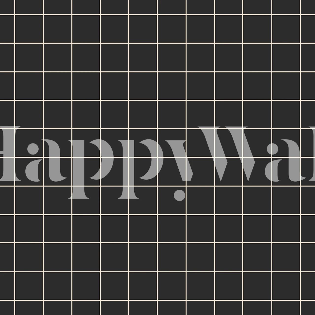 Grids Black fotobehang met een eenvoudig maar elegant zwart rasterpatroon