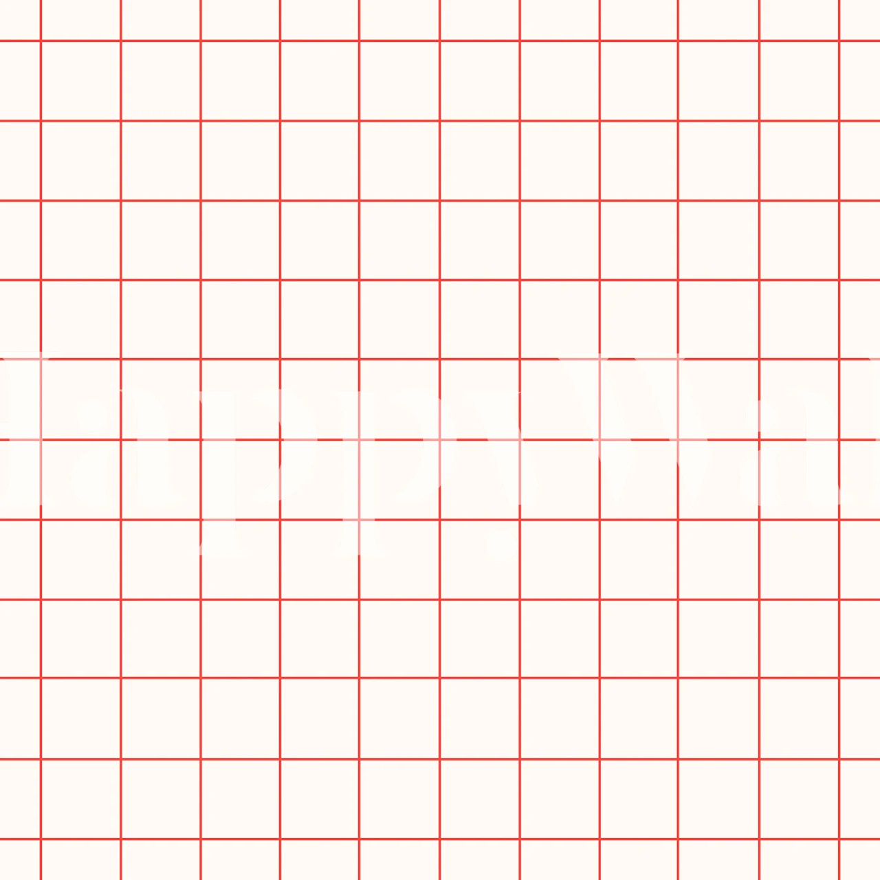 Red grid pattern on cream background wallpaper