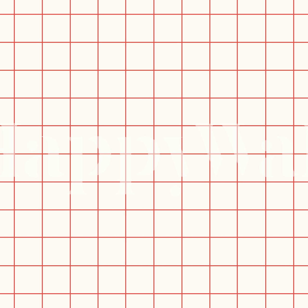Red grid pattern on cream background wallpaper
