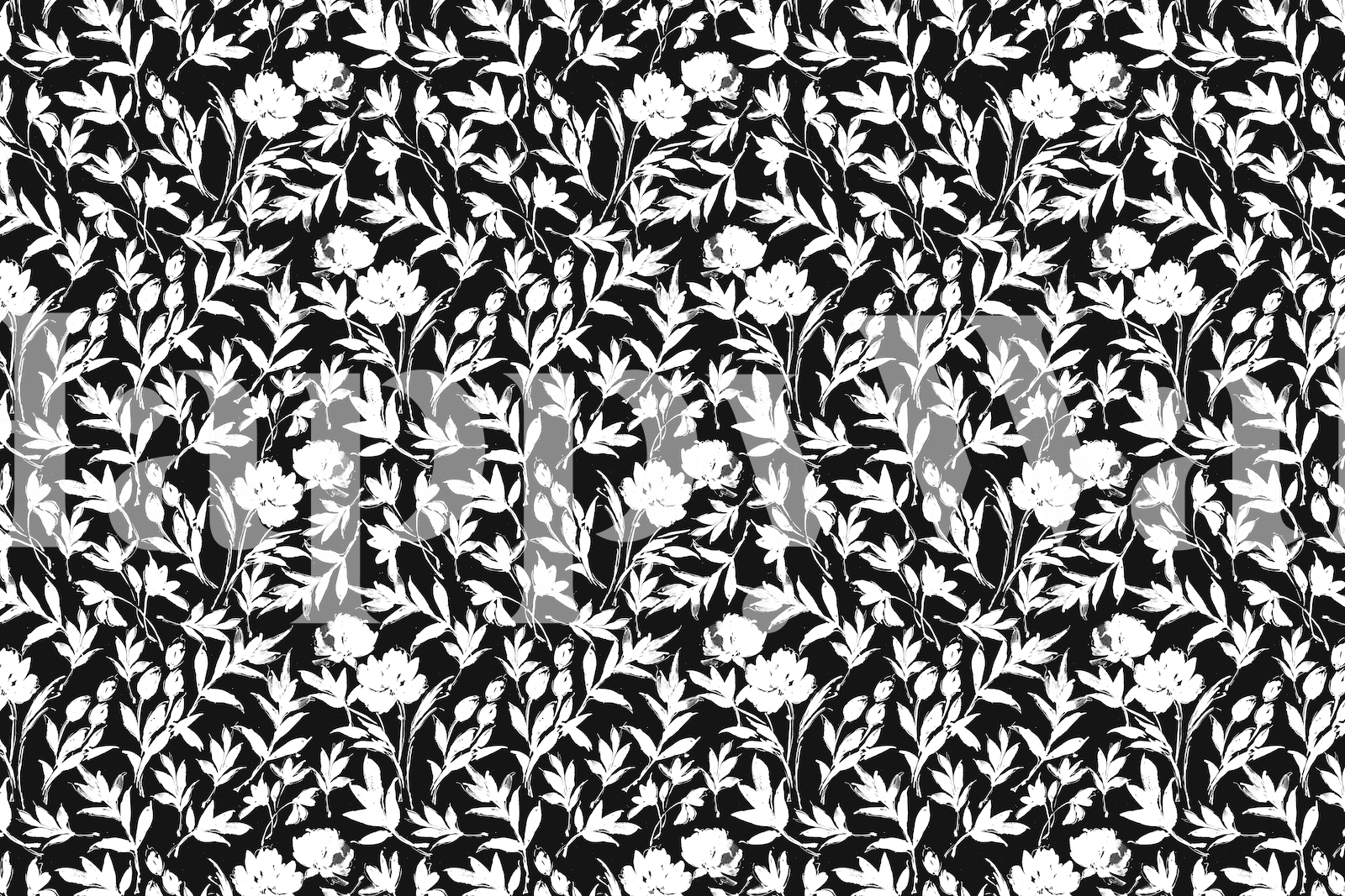 The black and white garden PAG wallpaper | Happywall