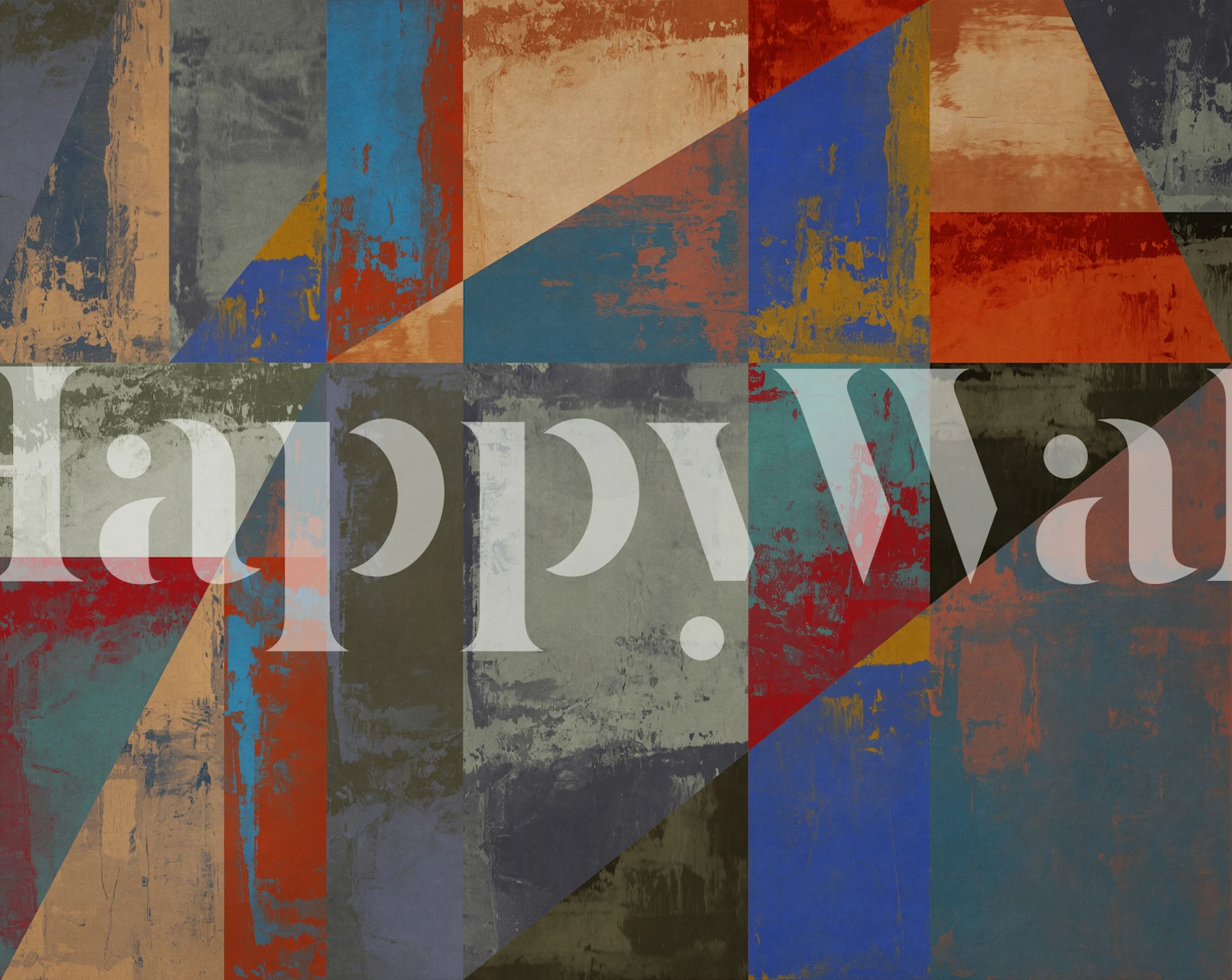 Rustic Geometric 02 wallpaper in a room