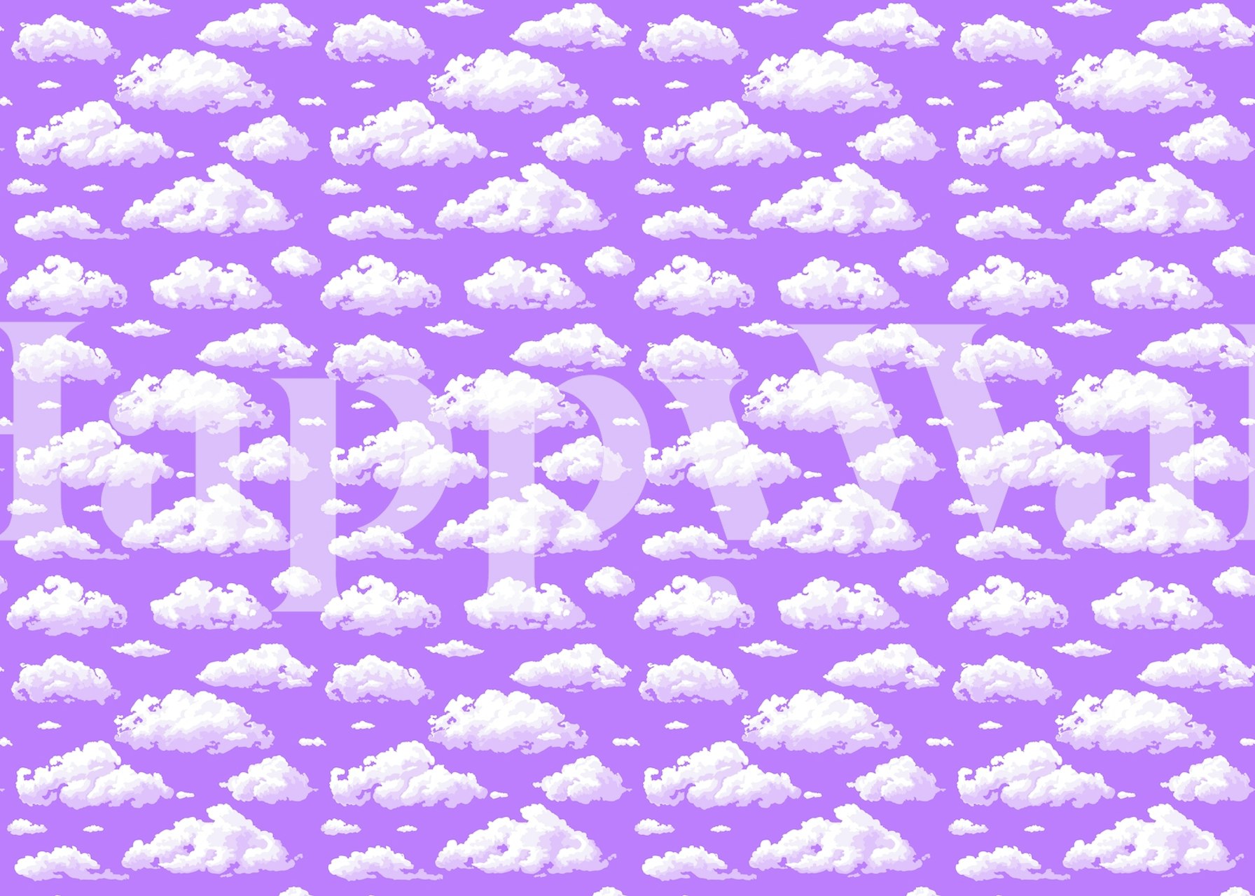 Papel de parede Cloudy Sky 3 exibido em um quarto