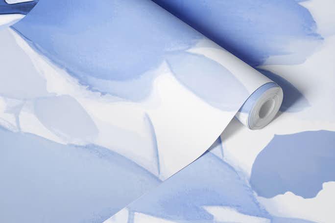 Floral Blue Watercolorwallpaper roll