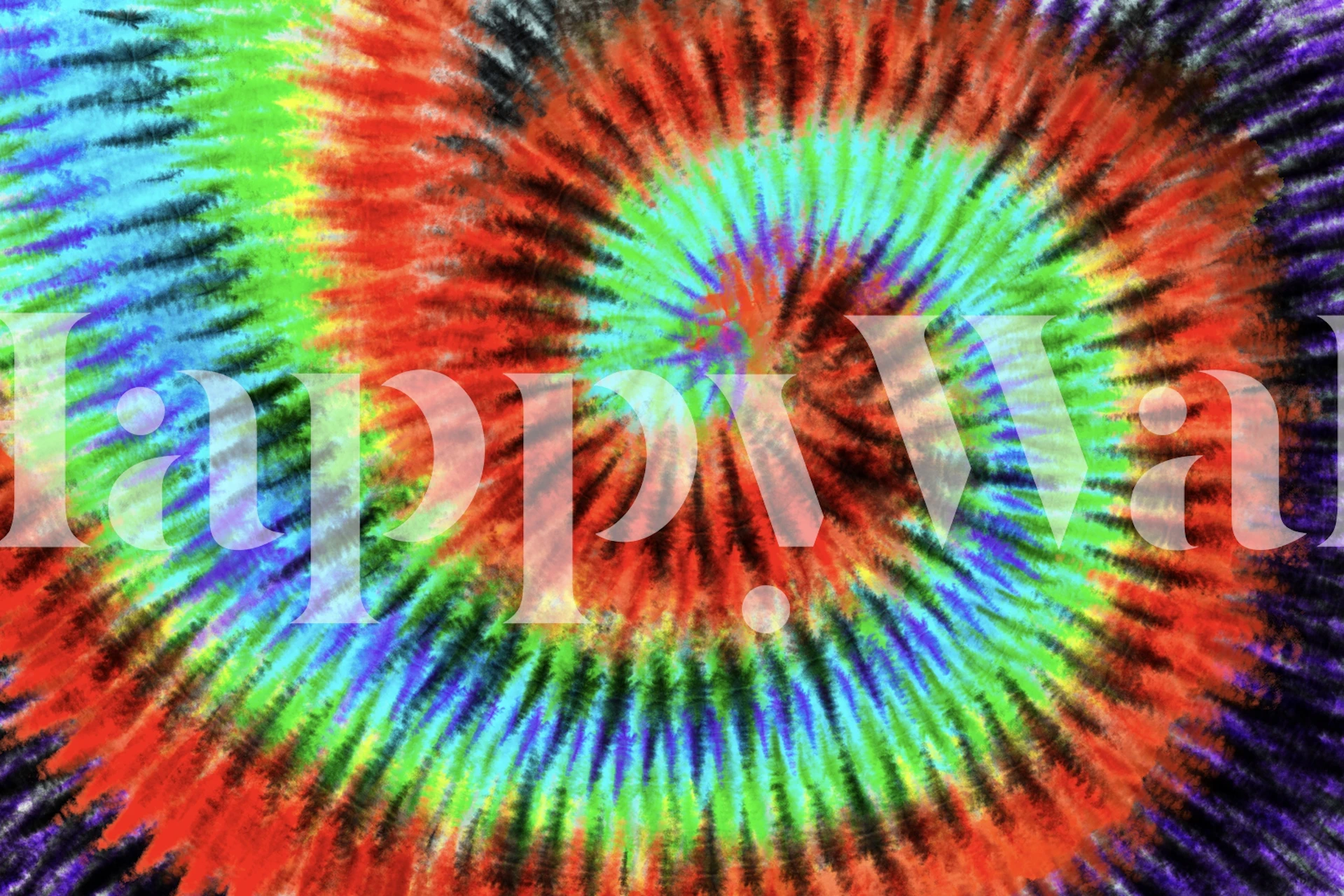 Colorful swirls in red, green, blue, and black tie dye wallpaper