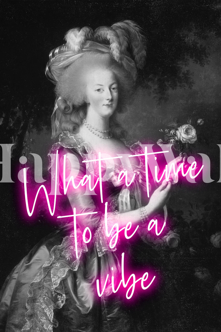 Marie Antoinette Neon II wallpaper in een kamer