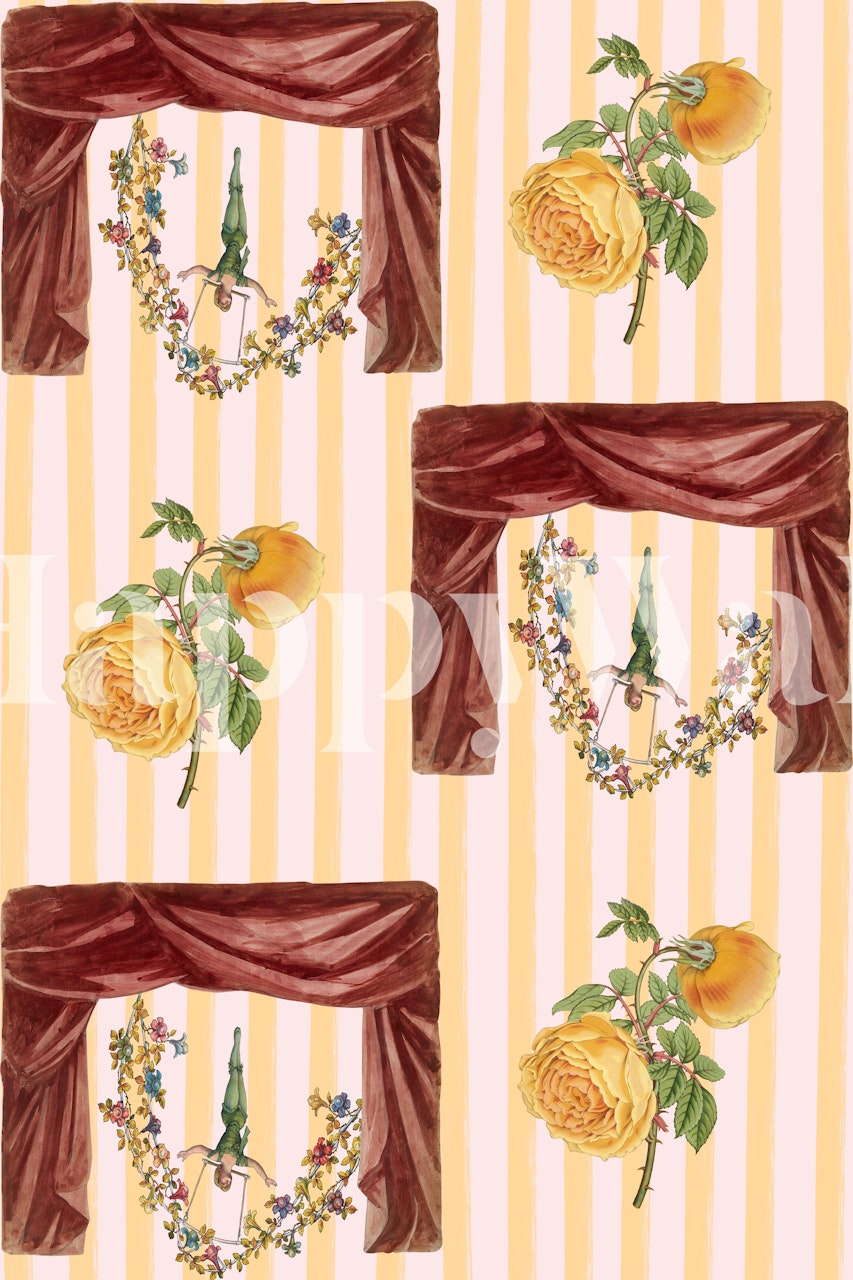 Ταπετσαρία Paris Theatre II σε ένα κομψό δωμάτιο