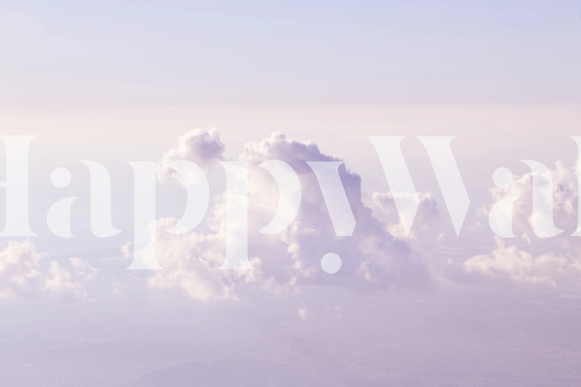 Serene sky and clouds wall mural for peaceful ambiance