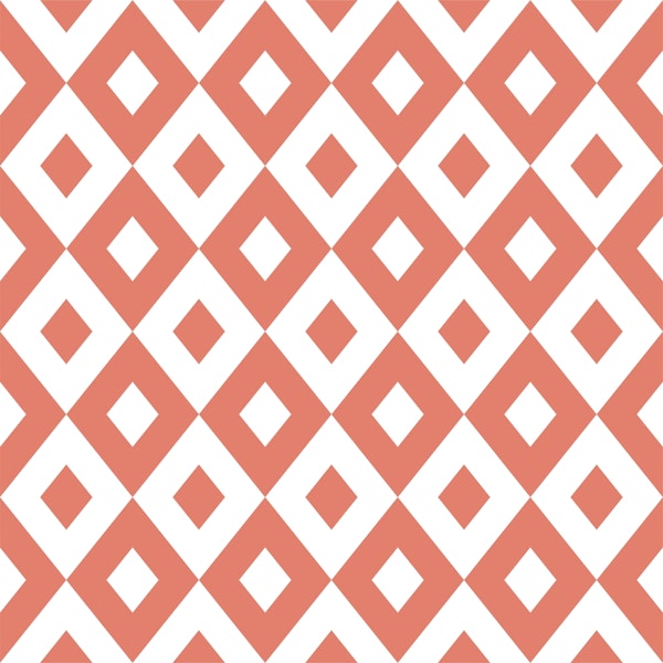 Rust Orange Rhombus Pattern