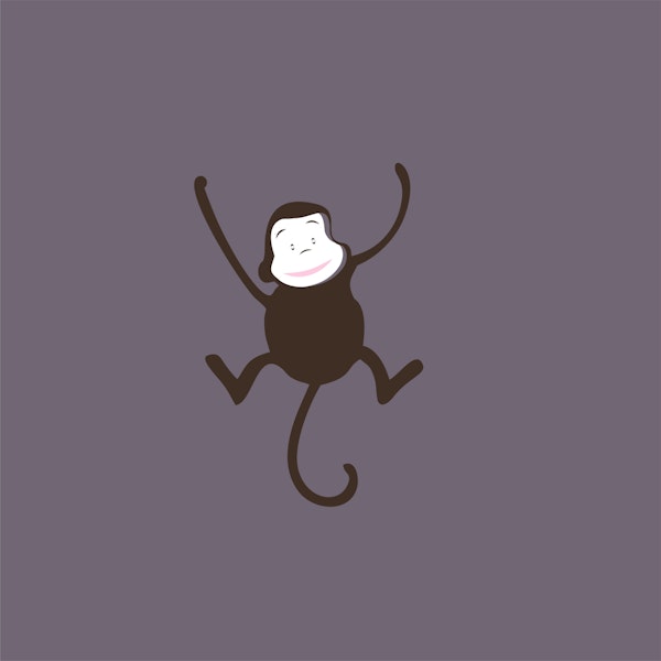 Plum Monkey Dark Print