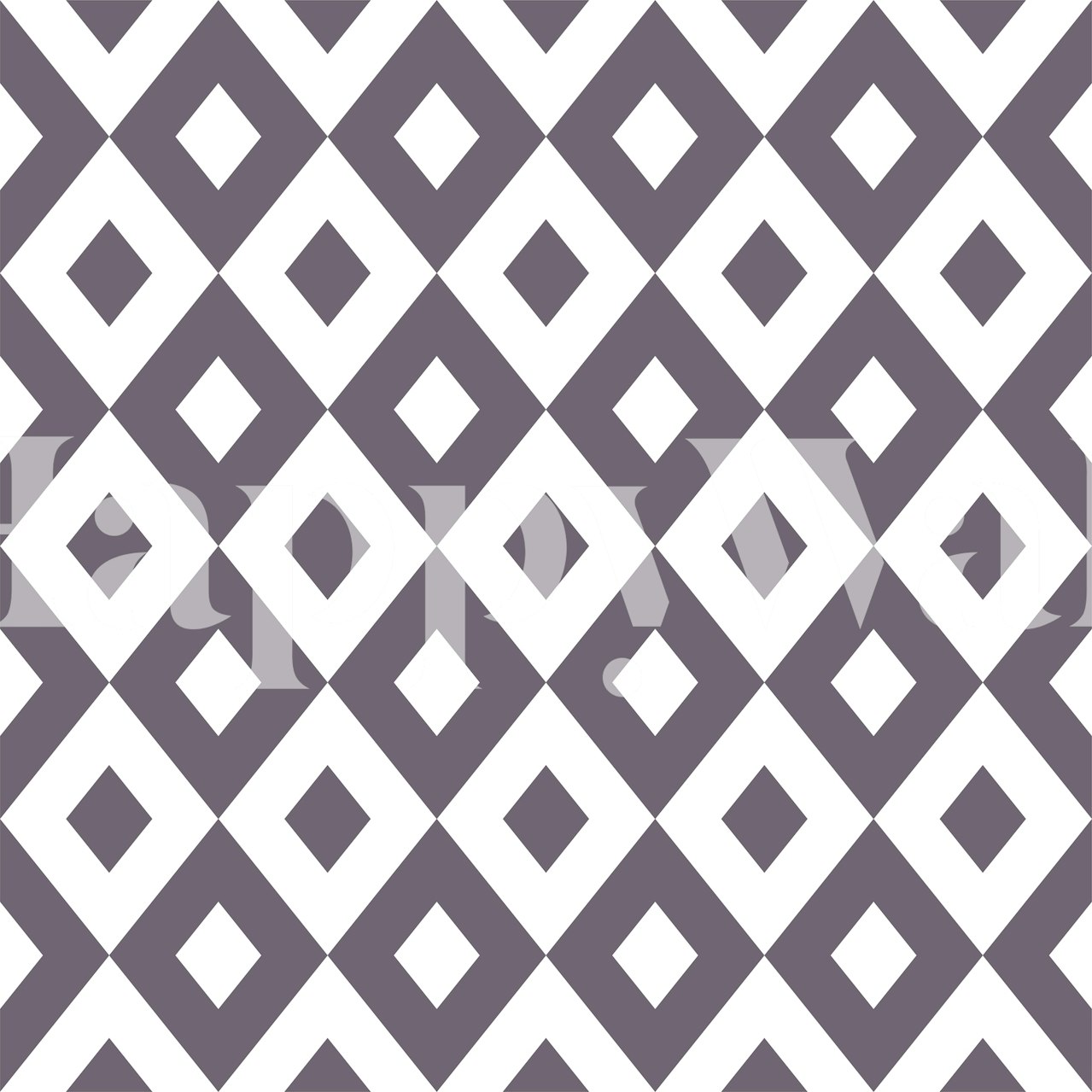Papel pintado Plum White Rhombus Pattern en la habitación