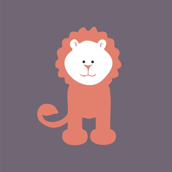 Plum Rust Orange Lion