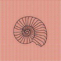 Rust Orange Dots Seashell papel pintado