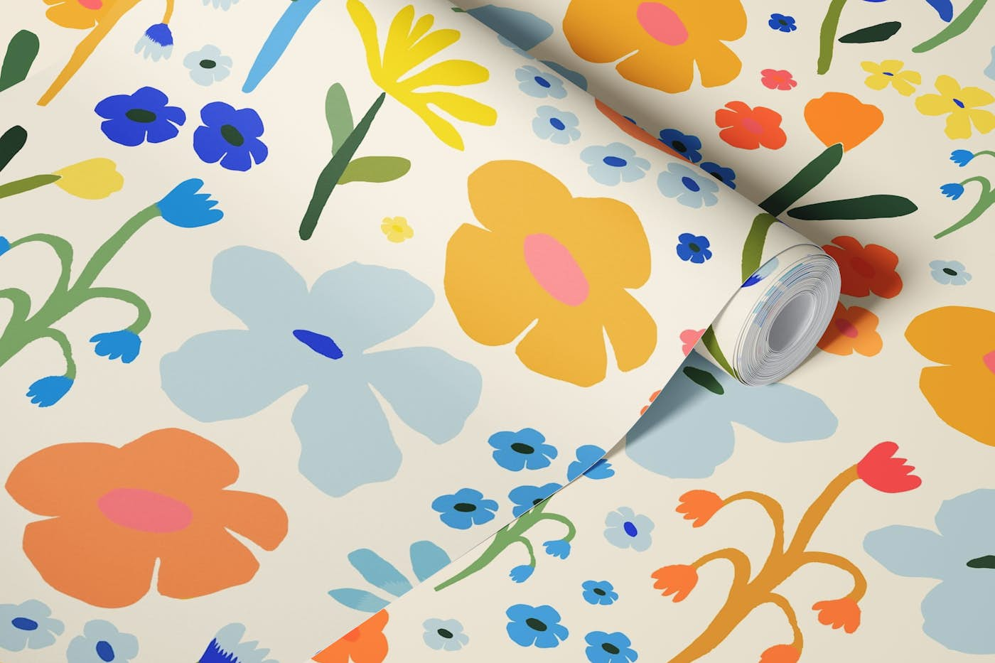 Kids florals wallpaper roll