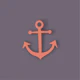 Dark Grey Rust Anchor